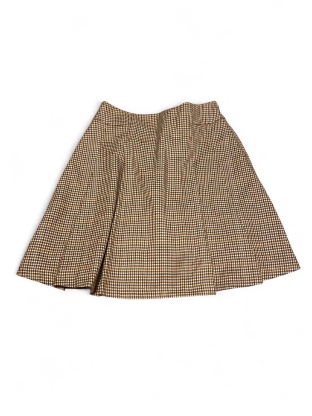 Brown Houndstooth Circle Skirt